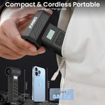 ZORBES® Handheld Air Duster, Mini Blower Fan Turbo Jet Blower with Display, 2 Nozzles Ultra Strong 4 Stage Wind Adjustment, USB LED Portable Air Blower for Car Cleaning Computer Keyboard Travel Hiking