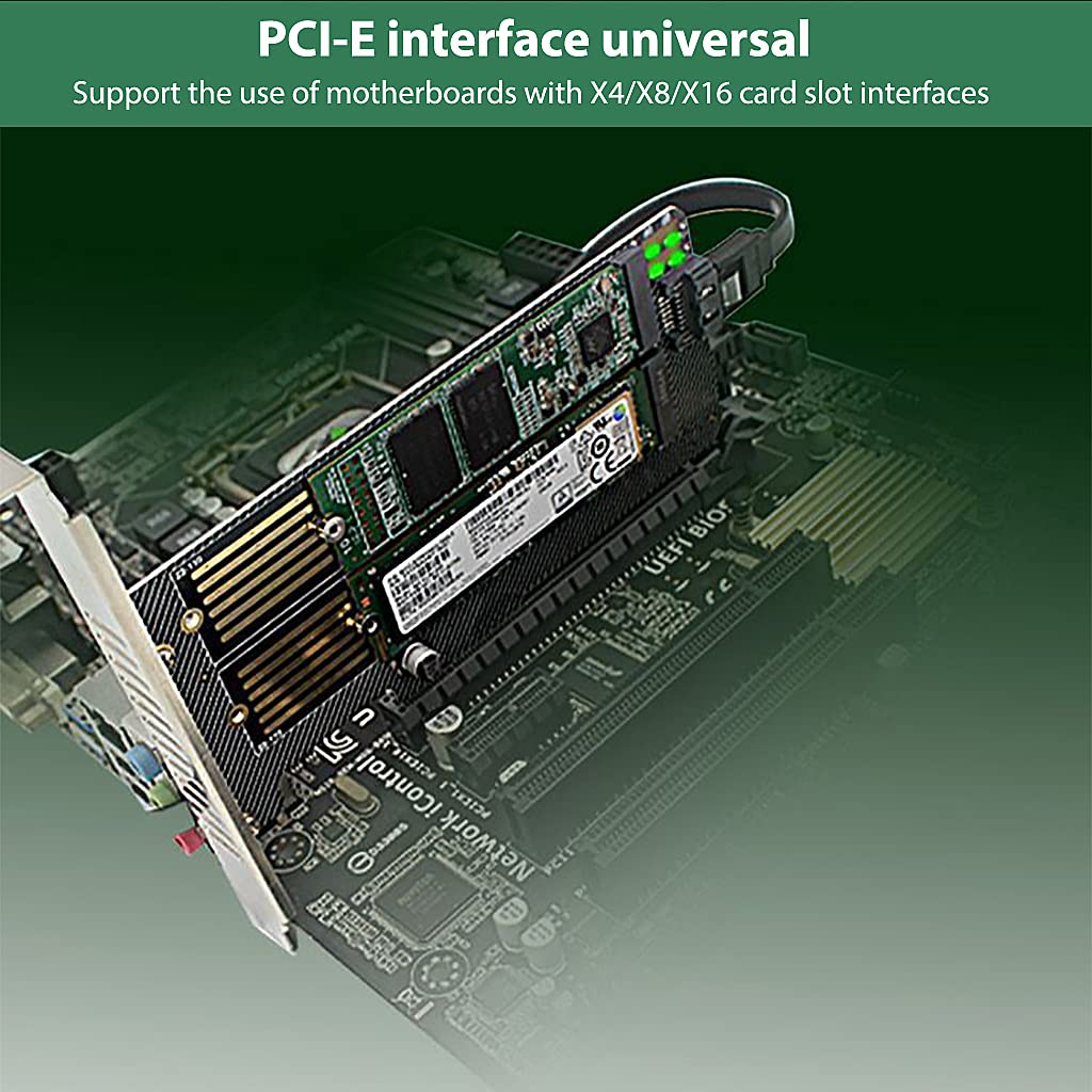 M2 PCIe Adapter For Motherboard 2X PCIE Adapter For SATA Or