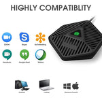 Verilux Conference USB Microphone for PC Laptop, Plug & Play Noise Cancellation Condenser Mic with 360 Omnidirection, Portable Condenser Microphone with Mute Key for Skype Online Class Windows Mac OS