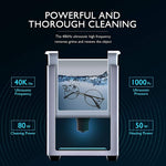 Verilux Ultrasonic Cleaner for Jewelry and Dentures with Digital Timer and 1.3L Stainless Steel Tank