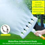 Supvox® Garden Water Pipe Sprayer 6 Nozzle Irrigation Sprinkler Larger Irrigation Area Garden Sprayer Nozzle with Flow-Adjustment Connector for Agricultural Irrigation Lawn Garden Watering Plants