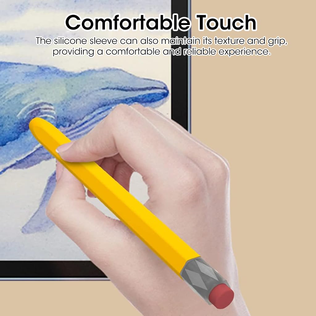 ZORBES® Silicone Sleeve Stylus Pencil Cover for Samsung Galaxy Tab S Series Anti-scratch Cover Fashion Retro Pencil Stylus Sleeve for Samsung Galaxy Tab S9 /S9+/S9 Ultra/S7/S7 FE/S7+/S8/S8+/S8 Ultra S