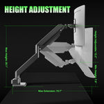 Verilux Monitor Mount for 32–49 Inch Displays with Flexible Arm and Desk Clamp | Aluminum Alloy