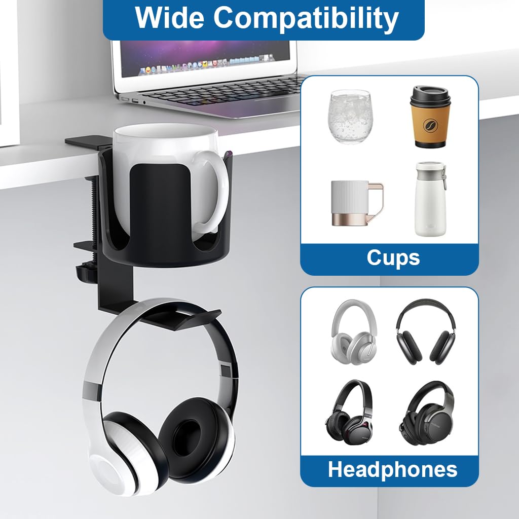 ZORBES Desk Cup & Headphone Holder