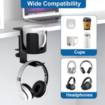 ZORBES Desk Cup & Headphone Holder
