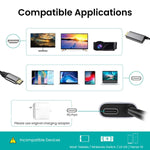 Verilux HDMI to Type C Cable 6 ft for MacBook Pro and iPad Pro with PD 60W Charging | Sleek Alloy Housing Design