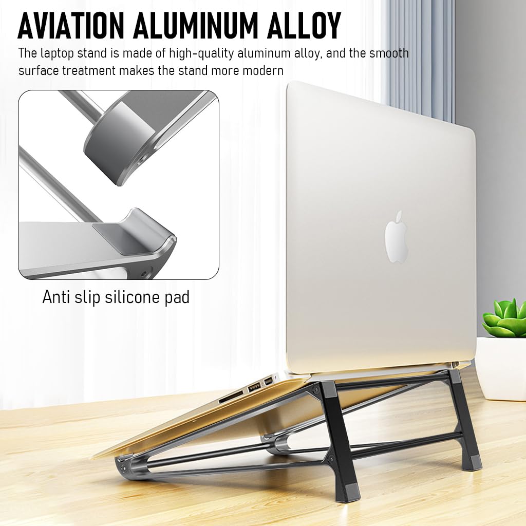 Verilux Laptop Stand for 13–17.4 inch MacBook and Lenovo featuring Anti Slip Aluminium Design