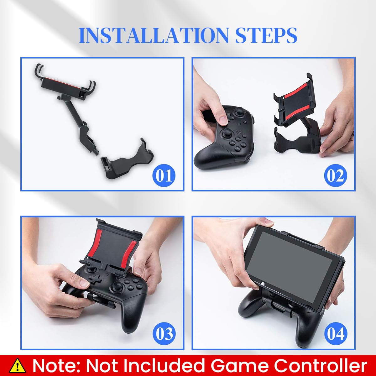 ZORBES® Adjustable Gamepad Holder with Controller Holder for Switch/OLED/Lite 2 In 1 Gaming Holder for Switch Official Pro Controller