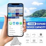 Verilux Pendrive 256GB for iPhone and Android with 4 in 1 Type C USB Ports | White Metal Design