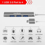 Verilux USB C Card Reader for Laptop with 5 in 1 Ports featuring SD and Micro SD Slots | 5Gbps Data Transfer