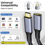 Verilux® USB C Extension Cable 3.3ft, PD 100W USB Type C Male to Female Cable Fast Charging & 10Gbps Data Transfer, 4K@60Hz HD Video Output for iPhone16/15, Galaxy S24/S23, iPad Pro, MacBook Pro 3 PCS