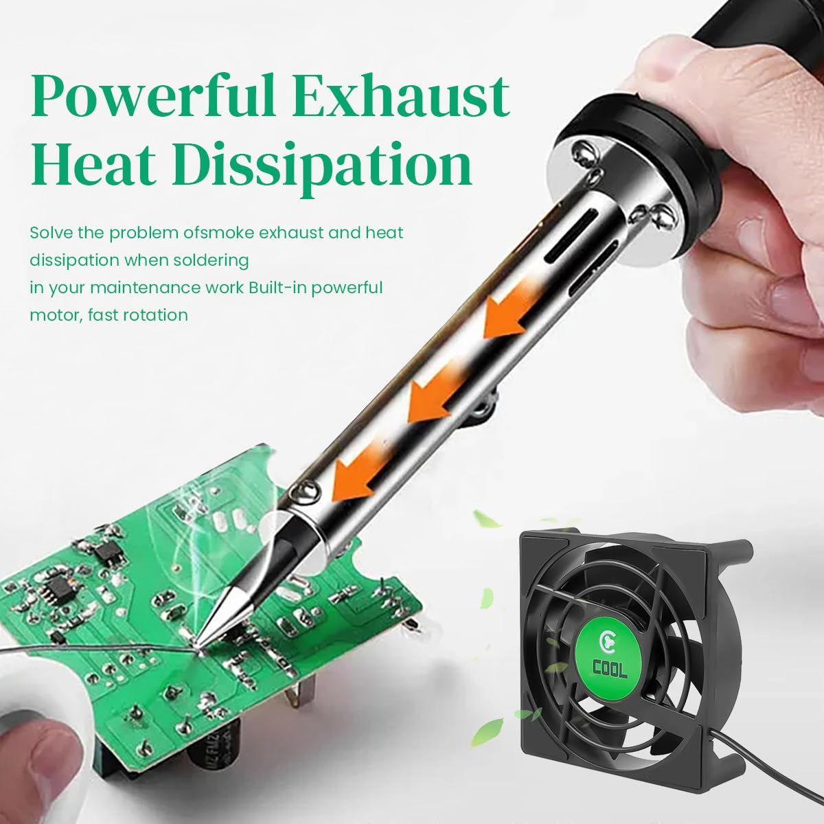 Verilux CPU Cooling Fan for TV Box with 3.3 in Size and 7 Blade Design | USB Silent Cooler