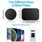 ZORBES® 6Pcs Metal Plates for Wireless Charging, Thin Metal Plates for Magnetic Phone Mounts, 3.5cm Dia Round & 4x5.8cm Rectangle Metal Plates for Magnetic Phone Mount Car Phone Holder