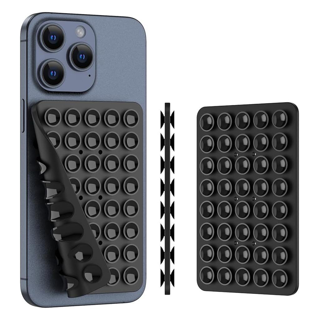 ZORBES® 2PCS Double Sided Silicone Suction Phone Holder Mount,