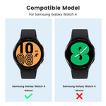 Verilux Black PC Matte Cover Case for Samsung Galaxy Watch 4 44mm with HD Screen Guard