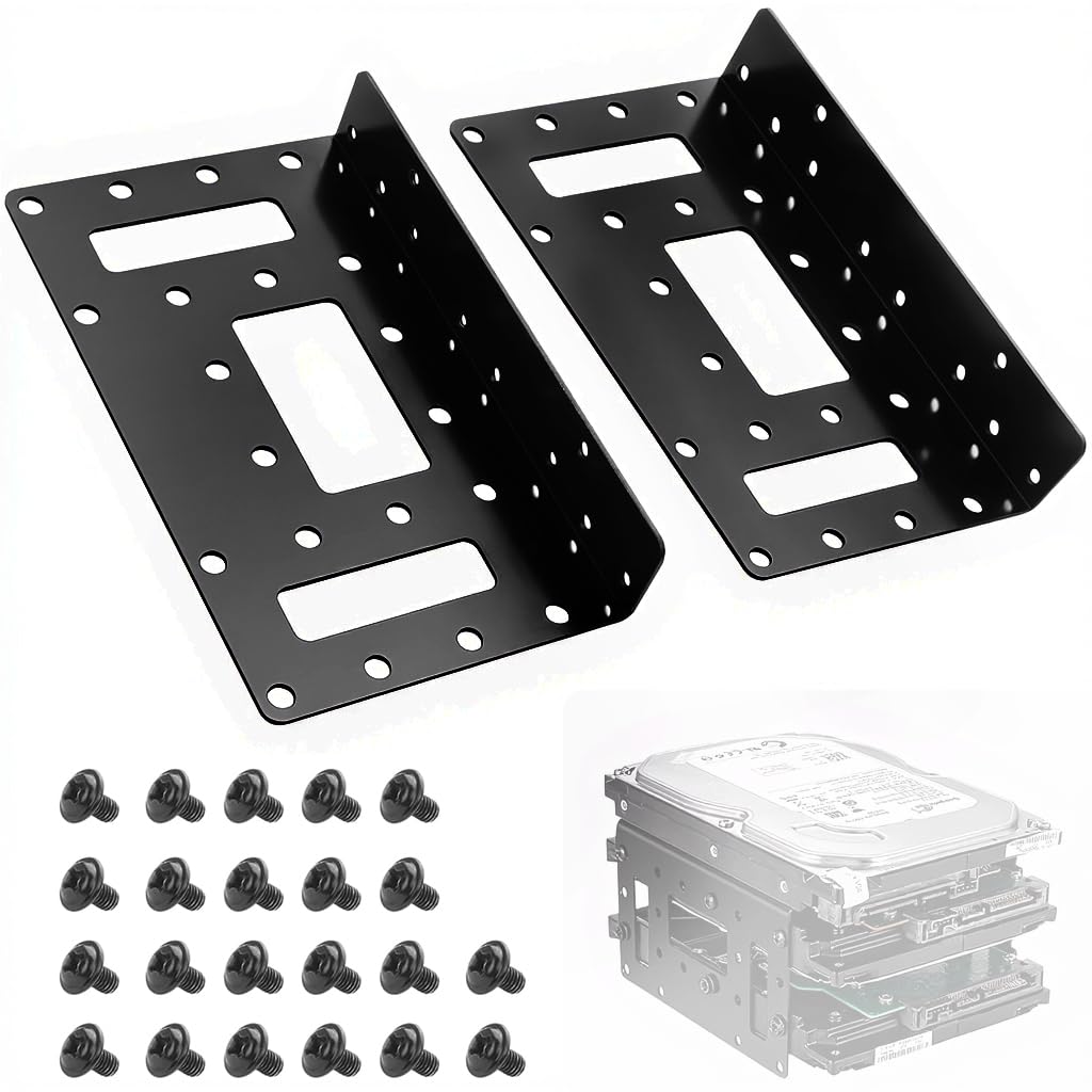 ZORBES® SSD Mounting Bracket with Matching Screws Accessories Metal Alloy Universal Hard Drive Bracket for 3.5'' HDD /2.5'' SSD, Hard Drive Mounting Bracket Tray for PC/NAS/Server