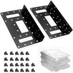 ZORBES® SSD Mounting Bracket with Matching Screws Accessories Metal Alloy Universal Hard Drive Bracket for 3.5'' HDD /2.5'' SSD, Hard Drive Mounting Bracket Tray for PC/NAS/Server