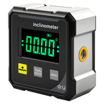 Serplex® Digital LCD Magnetic Angle Gauge with Green Cross Laser Rechargeable USB-C Inclinometer Protractor, 4-Sided Magnetic Base, Backlit Display for Carpentry, Construction & Precision Measurement