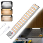 Verilux Wireless Cabinet Light for Closet and Wardrobe featuring 128 LEDs and 25cm Magnetic Mount | USB Rechargeable