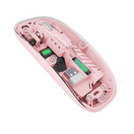 Verilux Wireless Mouse for Laptop with 2.4G & Bluetooth 5.1 featuring 1600DPI and Transparent Design