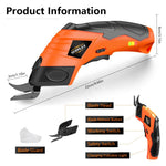 Serplex 3.6V Cordless Electric Scissors with Tungsten Steel Blades