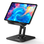 ZORBES® Foldable Tablet & Mobile Stand Holder with 360° Swivel, Adjustable Metal Tablet Stand for iPad and Tablets, Hands-Free Desktop Phone Holder for iPad, Tablets, Office, Home