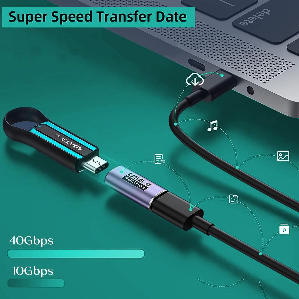 Verilux® USB C Coupler, Type C Female to Female Adapter Support 8K @60hz and 100W PD Fast Charging, Type C Data Transfer Adapter for Thunderbolt, MacBook Pro/Air, and More Type C Devices