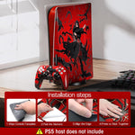 ZORBES® Skin Cover Sticker for PS5 Disc Edition Game Console and Controller Uchiha Itachi Cartoon Skin Cover Vinyl Sticker Anti-Scratch Sticker for PS5 Disc Edition Anime Game Console and Controller