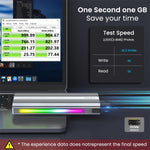 Verilux® M.2 NVME SSD Enclosure, High-Speed 10Gbps USB-C 3.1 Gen 2 SSD Case, Aluminum Alloy, Support 2230 to 2280 Sizes with Adapter Cable for Laptops, PS4&Smartphones, Up to 2TB Capacity - M9