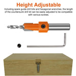 Serplex® 40PCS Wood Countersink Drill Bit Set 5PCS with Extra Pilot Tapered Bits 8mm Round Shank Counter Sinker for Woodworking
