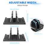 Verilux® Laptop Holder for Desk with Silicone to Protect Notebook Sizes Adjustable Vertical Laptop Stand Holder Slots Laptop Dock for iPad MacBook Stand 13 Inch Phone Stand Organizer