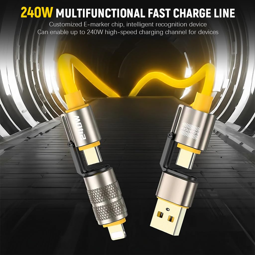 Verilux USB C Fast Charging Cable 240W 1.5m with Zinc Alloy Connectors and Silicone | 2 Pack