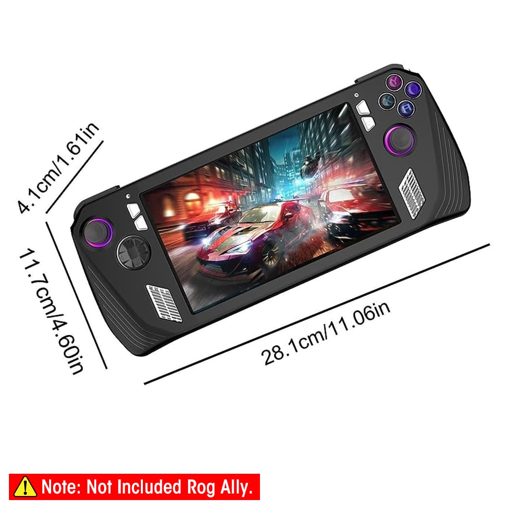 ZORBES® Case for Rog Ally Silicone Case Anti-Scratch Cover for Rog Ally Non-Slip Anti-Scratches Protective Cover for Rog Ally Protective Case Protector Game Console Skin Cover (No Rog Ally)