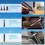 Verilux® Electric Air Duster with LED Compressed Air Blower with 5 Interchangeable Attachment Corded Handheld Air Blower Air Duster with 10 Speeds Adjustable Portable Electric Air Blower for Car, Home Cleaning