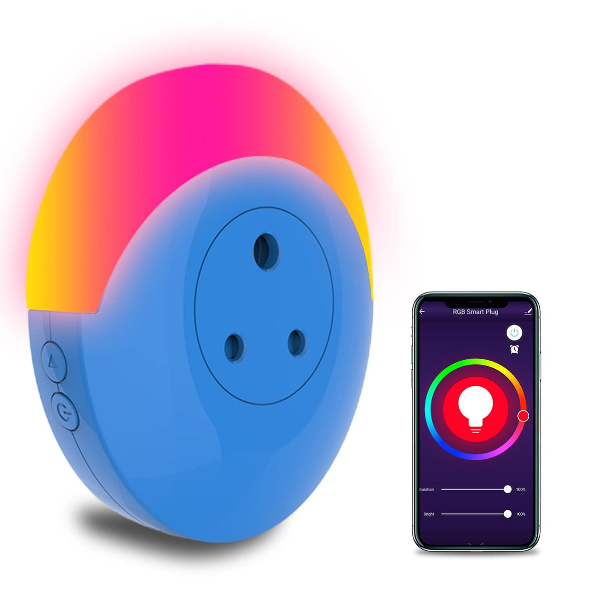 ZORBES® Smart Plug with 6000K RGB Night Light, WiFi Power Plug Socket Compatible with Alexa and Google Assistant, Smart Home Plugs with Timer Fuction & Group Controller,Plug and Play, 2.4G WiFi Only