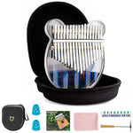 Verilux Kalimba 21 Keys for Kids and Adults with Ergonomic Design | Transparent Acrylic Finger Piano Set
