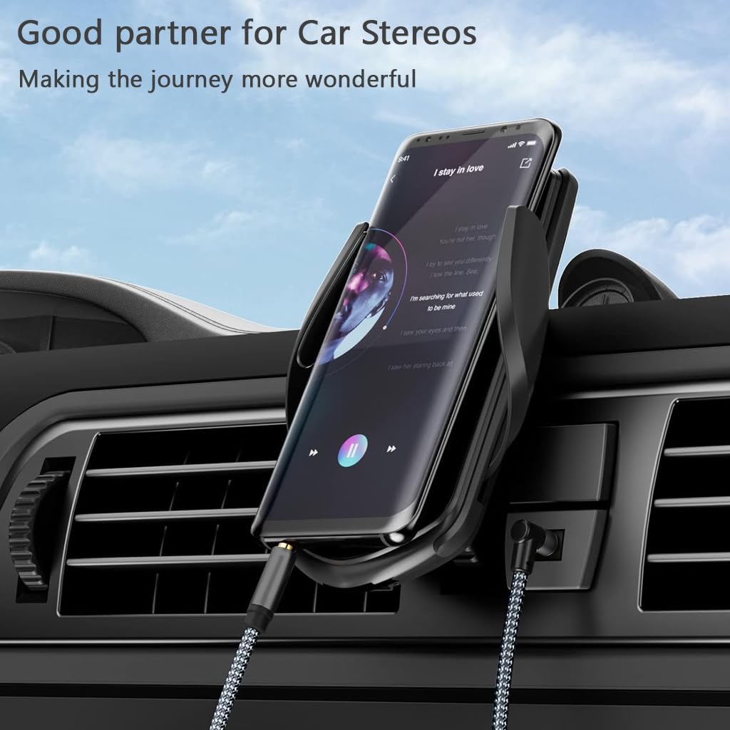 Verilux 3.5 mm Aux Cable for Car and Speakers featuring Right Angle Plug 9.8 ft Nylon Braided