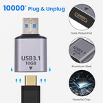 Verilux® Type C to USB Adapter USB 3.1 Type C to USB Charger Converter Support 10Gbps Speedy Data Transfer & 20W Fast Charging Compatible with iPhone 15, MacBook, Samsung Galaxy