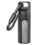 ZORBES® Portable Pill Box with Carabiner Waterproof Tight-Seal Travel Aluminum Alloy 3.94 inches Medication Storage Tube Pill Box Carry-on Emergency Medication Case