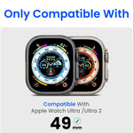 ZORBES® 2 Pack Tempered Glass Screen Protector with Auto-alignment Installation Frame Compatible with Apple Watch Ultra 2 / Ultra 49mm, Waterproof HD Film