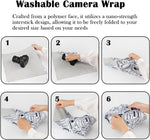 ZORBES® Camera Lens Wrapping Cloth 45x45cm Magic Grippy Multi-Use Fashion Print Design Non-Slip Waterproof Silicone-Coated Organizer Wrap for Tools Gears Accessories 2PCS