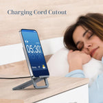 ZORBES® Cell Phone Stand, Folding Aluminum Mobile Phone Holder Bracket for Desk Portable Travel Holder Office Desk Accessories Compatible with iPhone/Samsung S22 S21 A53