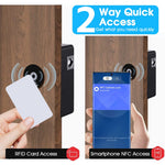 ZORBES® Anti-Theft Cupboard Lock Smart APP & NFC RFID Lock for Cabinet Lock for Drawer Steel Solid Lock Core Invisible Lock Cabinet Card Sensor with 5CM Sensing Distance Lock Smart Lock for Drawer