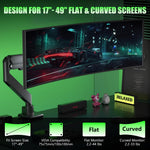 Verilux Monitor Mount for 32–49 Inch Displays with Flexible Arm and Desk Clamp | Aluminum Alloy