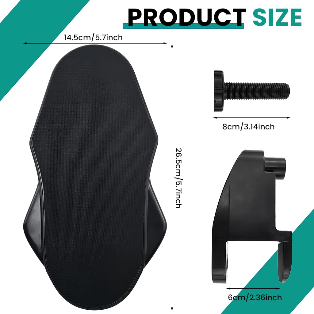 ZORBES Folding Desk Arm Rest 180° Swivel Padded Elbow Support for Office Desk