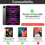 ZORBES® 2pcs Tempered Glass Screen Protector for iPad Pro Anti-scratch Screen Film with 2pcs Camera Protection Cover Compatible with iPad Pro 12.9 Inch 6th/5th/4th Generation 2020-2022