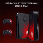 ZORBES® Faceplate for Playstation 5 Console Set of 2Pcs PS5 Faceplate with Vent Heat Dissipation PS5 Cover Faceplate Fashion Red Spider Printed Face Cover for PS5 DIY Modification