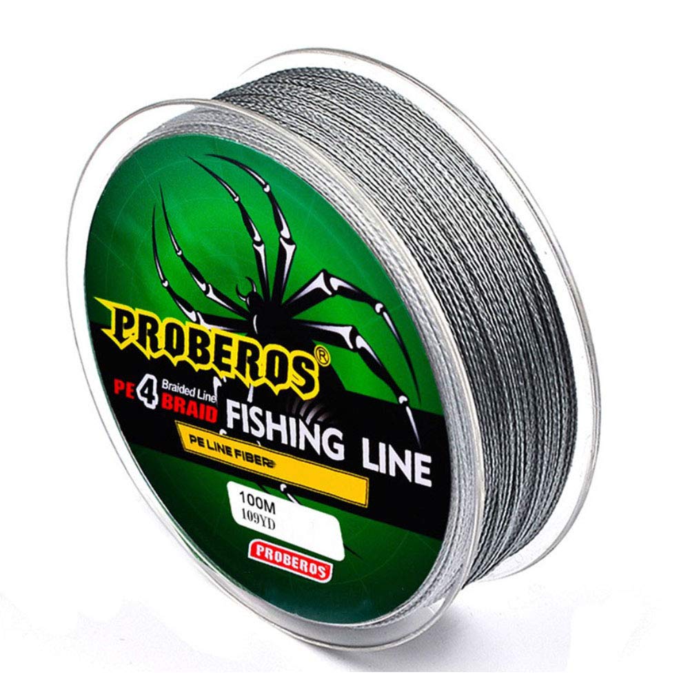 ELEPHANTBOAT® PROBEROS 100M Durable Colorful PE 4 Strands Monofilament Braided Fishing Line Angling Accessory, Durable Fishing Wire