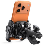 ZORBES® Phone Mount Handlebar Holder, 360° Rotatable Shockproof Bike Phone Mount with Vibration Dampening, One-Hand Quick Lock Adjustable 5.1-7.2'' Phone Holder for Bicycle, Scooter & Motorcycle