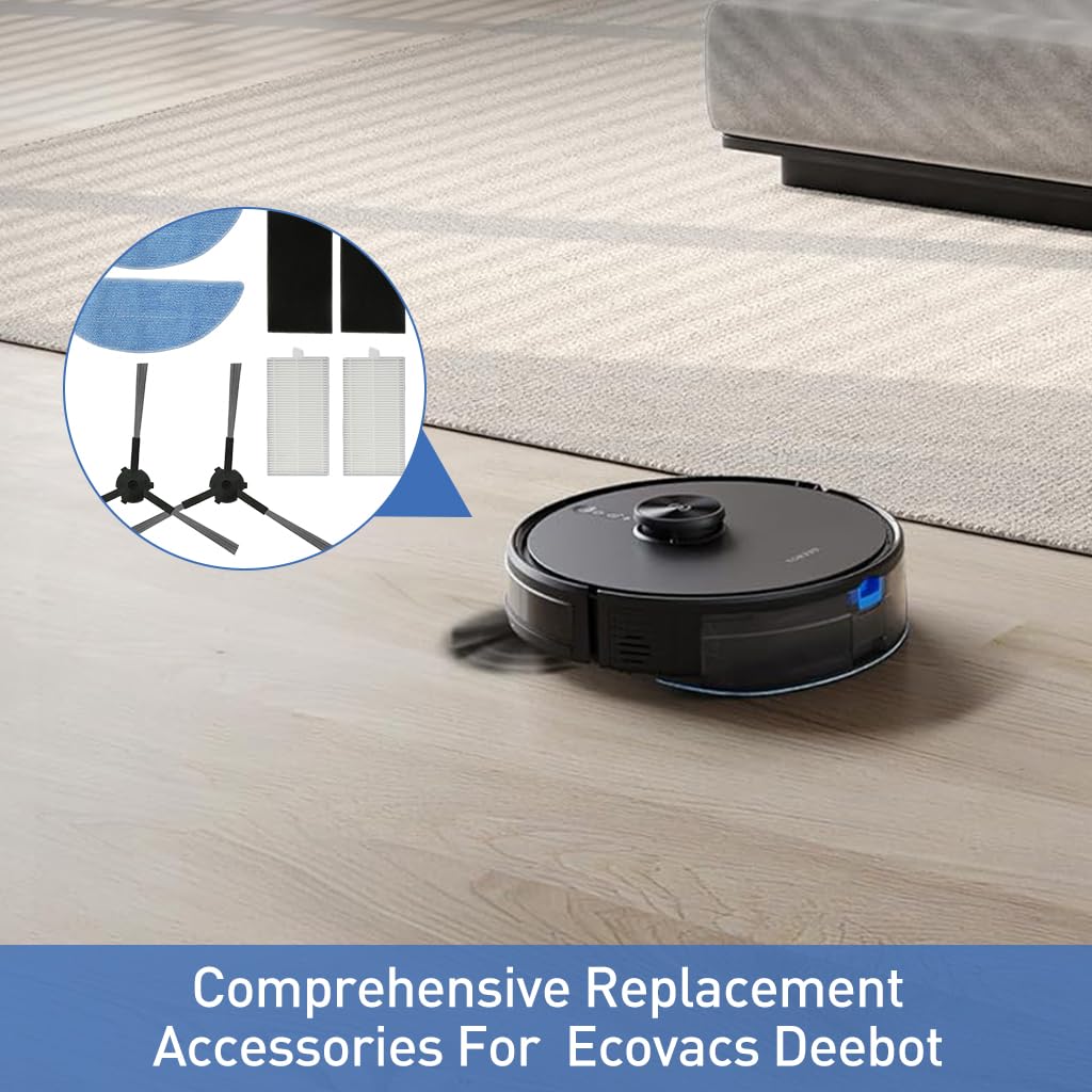 ECOVACS Grijze wasbare wisserpad met strepen - originele accessoires ECOVACS Grijze wasbare wisserpad met strepen - originele accessoires